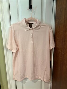 Haggar Women's Light Pink Short Sleeve Polo